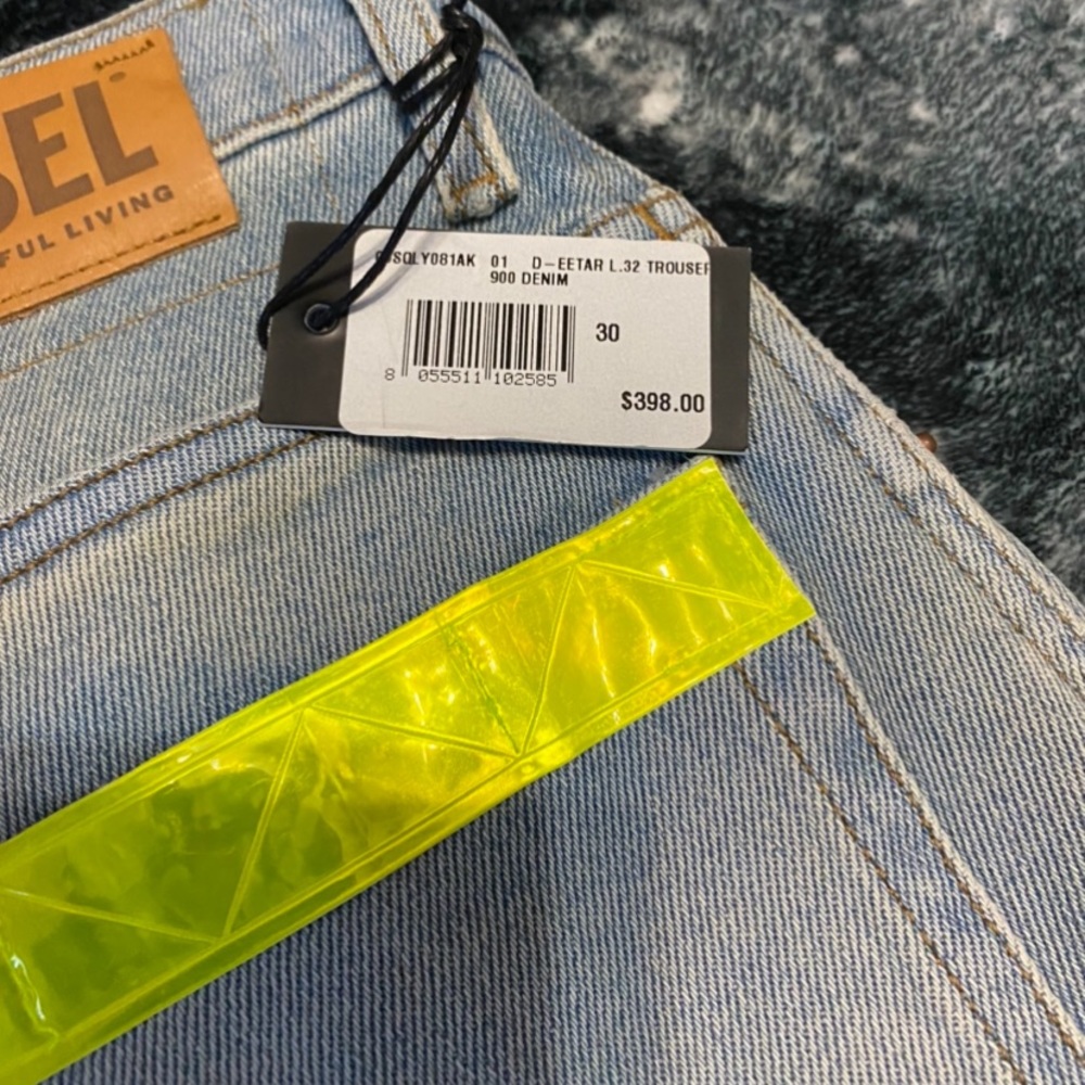 Diesel Faded Blue Men's Straight Jeans - Picture 14 of 16